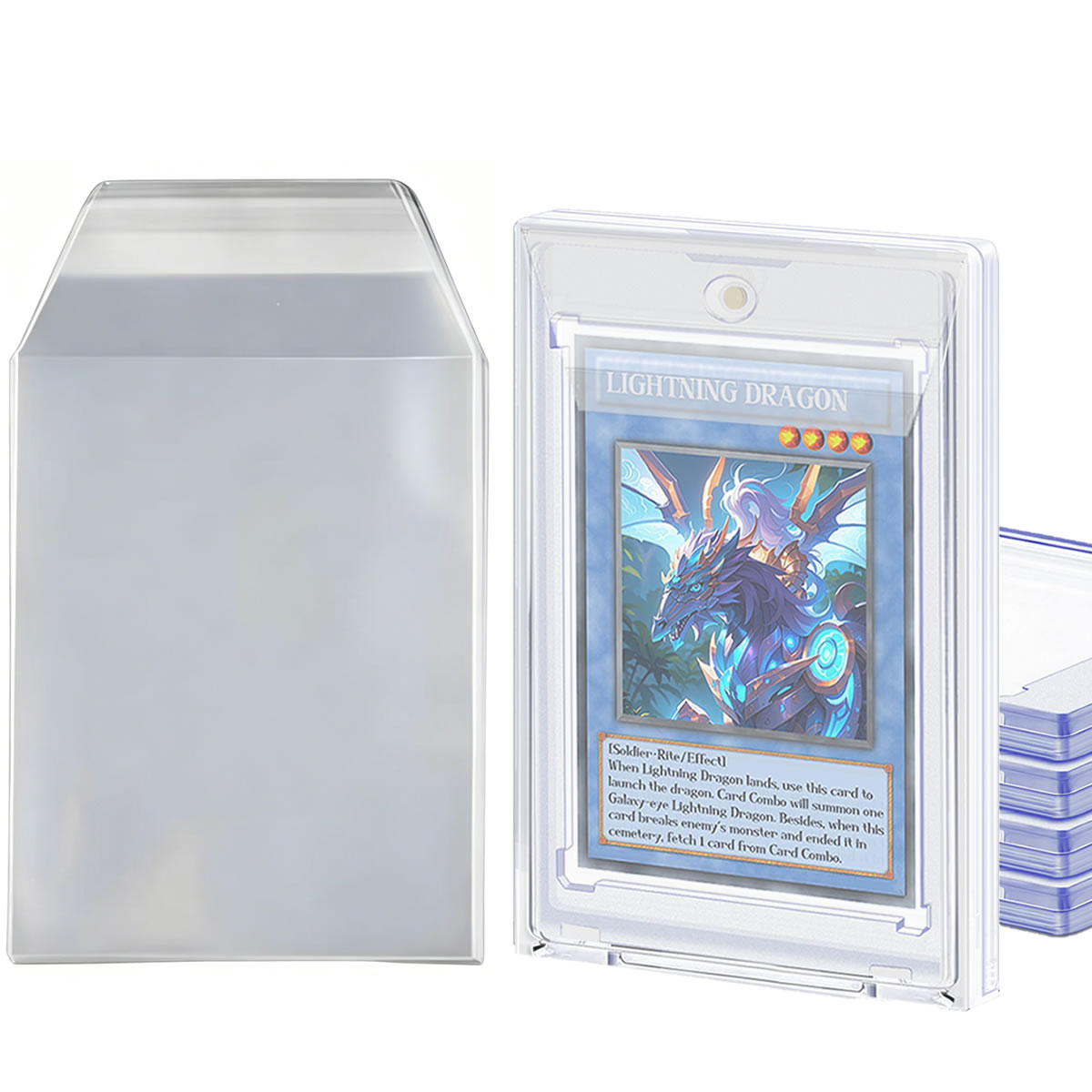 Graded Card Display - 100 قطعة من أغلفة البطاقات مقاس