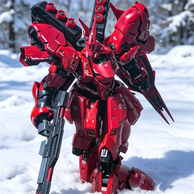 Bandai Model Gundam Rg - Sazabi Rg 1/144 مجموعة نماذج ميكانيكية