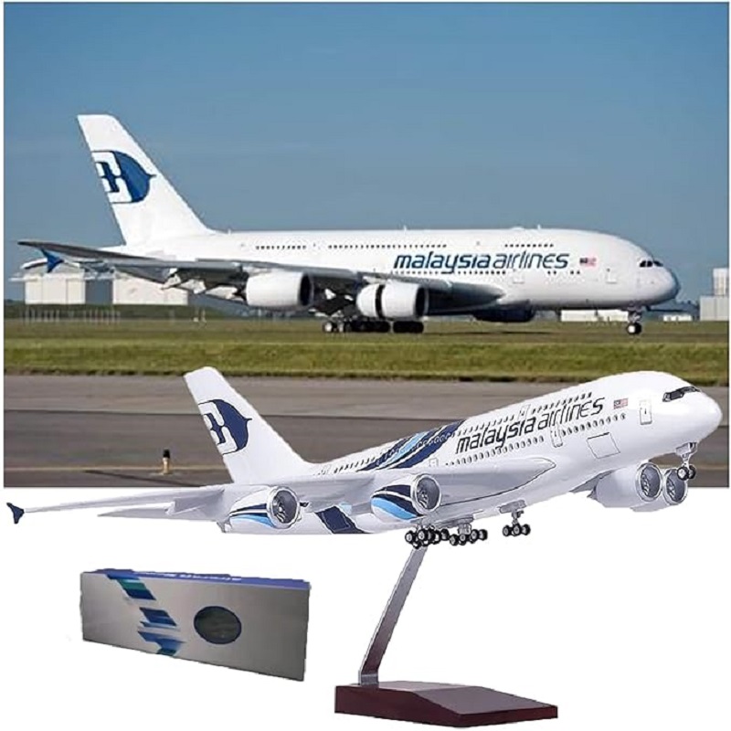 Model Airplane Plastic - مقياس 1:160 الخطوط الجوية الماليزية A380