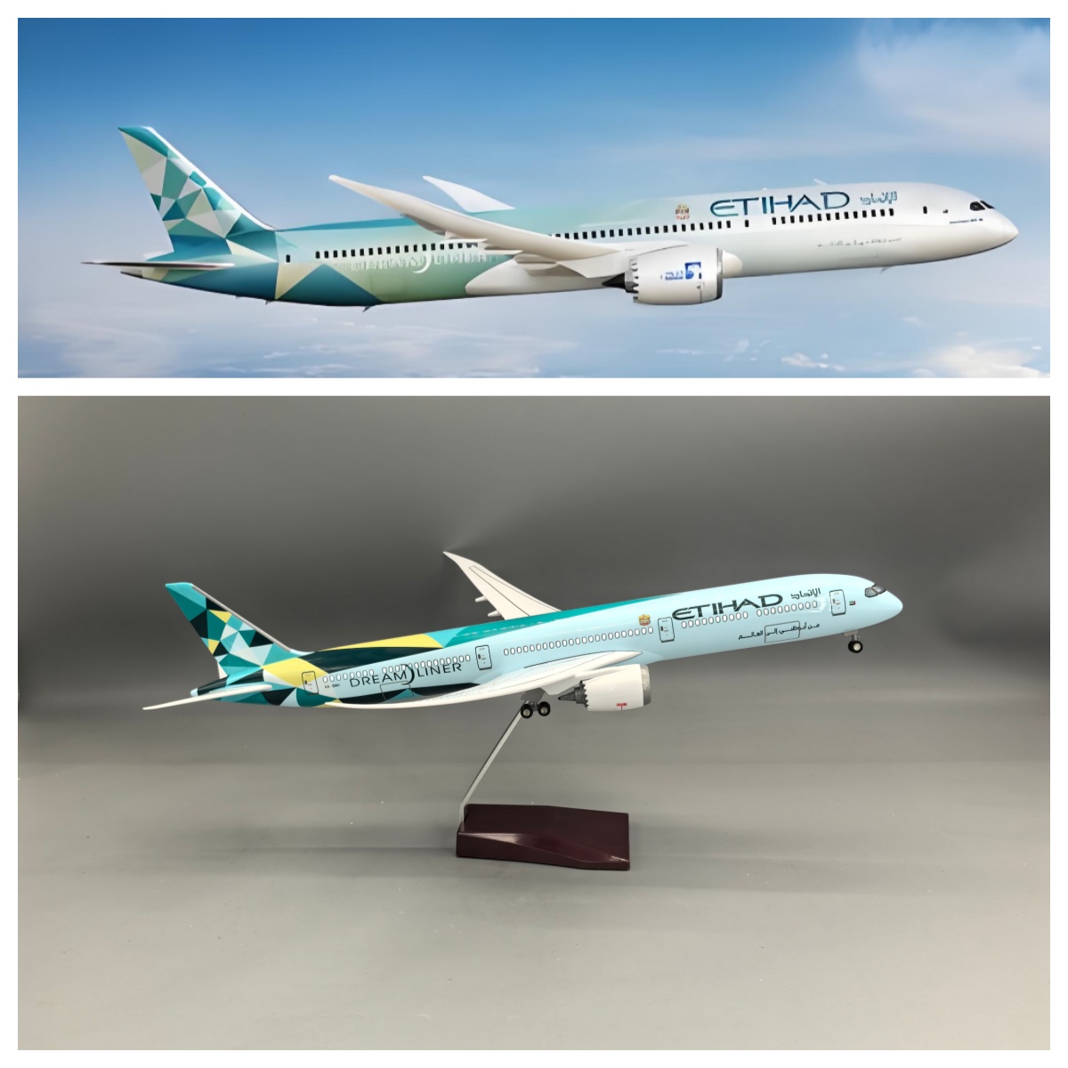 نموذج طائرة إيتihad B787-10 در - مراجعة Model Airplane Plastic وسعره